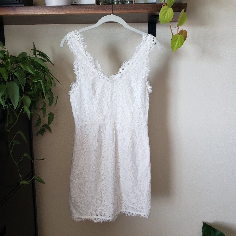 Joie White Lace Mini Dress